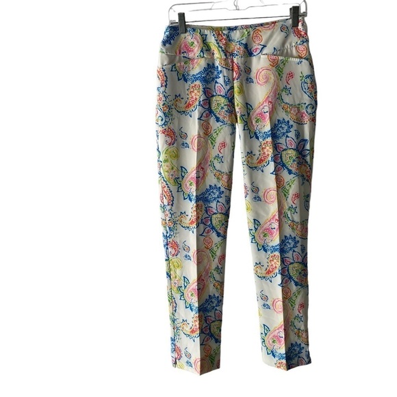 IBKUL Pants - Ibkul  Rio Pants UPF 50 Protection White Floral Print size 4